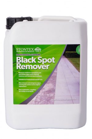 Image of Stontex Black Spot Remover removes black spots from natural stone and concrete paving